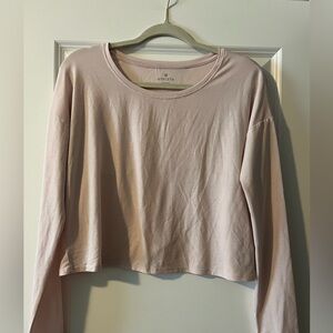 Athleta Light Pink Long Sleeve Top